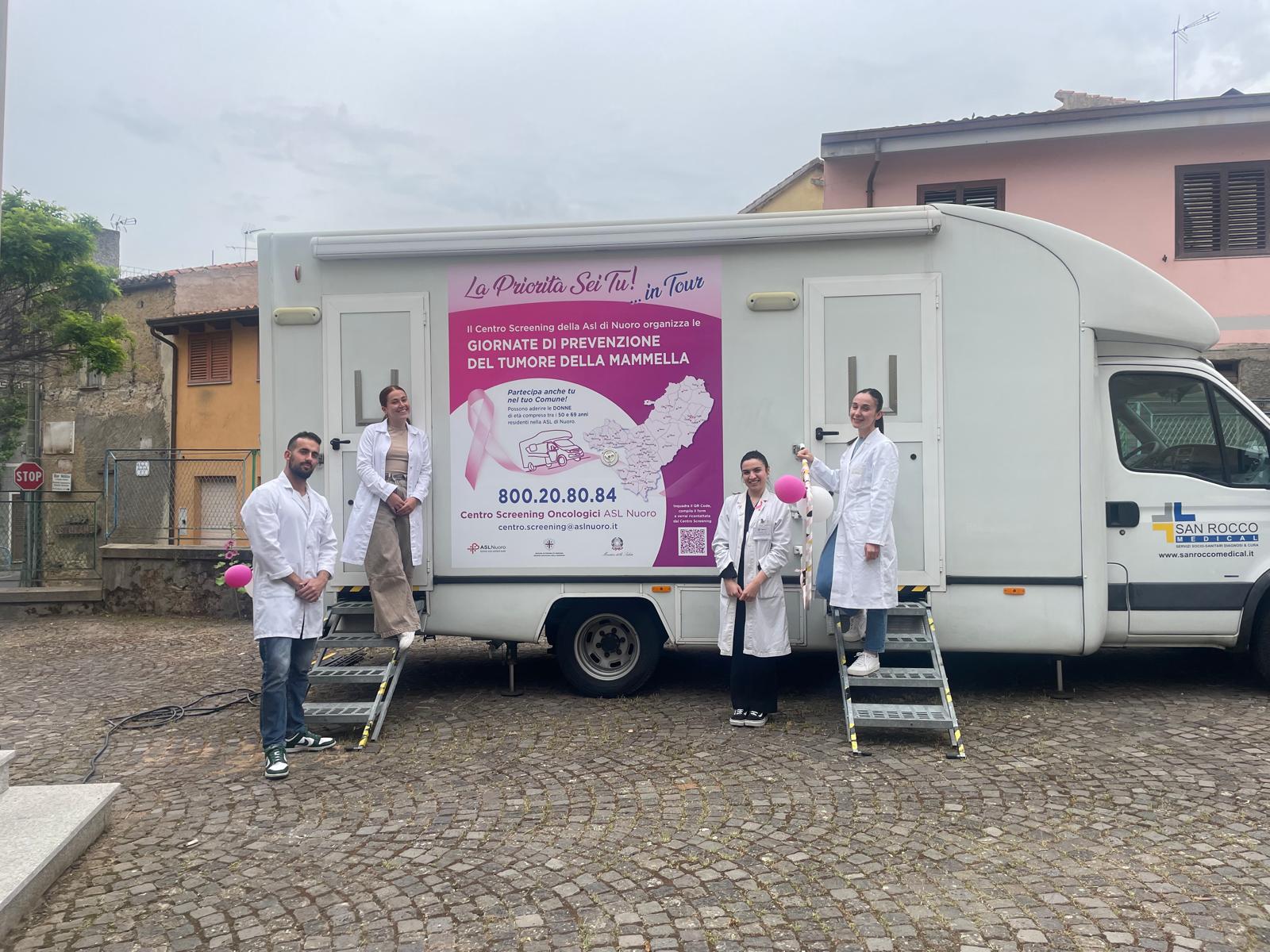 Il camper dello screening mammografico approda a Nuoro