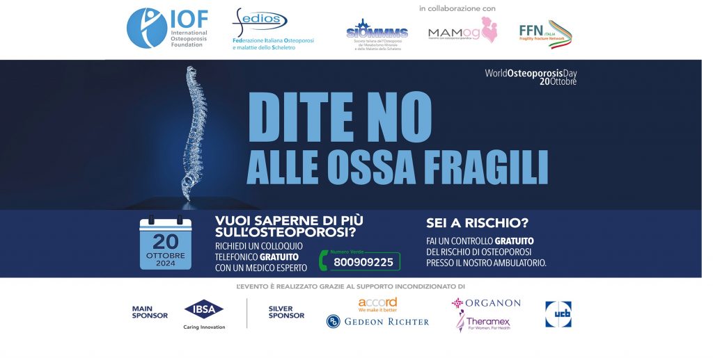 Osteoporosi. Lunedì 21 ottobre giornata di screening